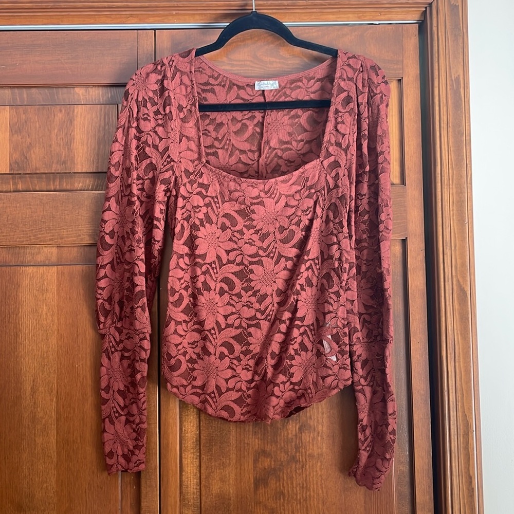 NWOT Free People Lace Top